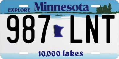 MN license plate 987LNT