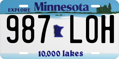 MN license plate 987LOH