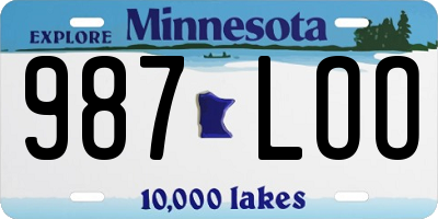 MN license plate 987LOO