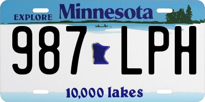 MN license plate 987LPH