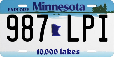 MN license plate 987LPI