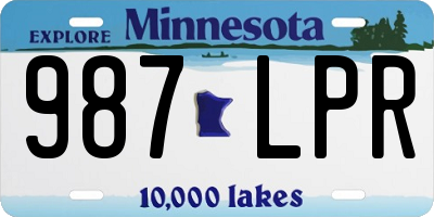 MN license plate 987LPR