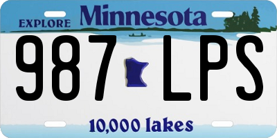 MN license plate 987LPS