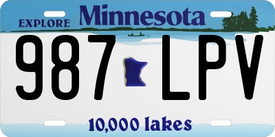 MN license plate 987LPV