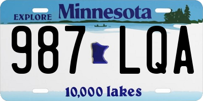 MN license plate 987LQA