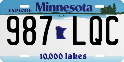MN license plate 987LQC