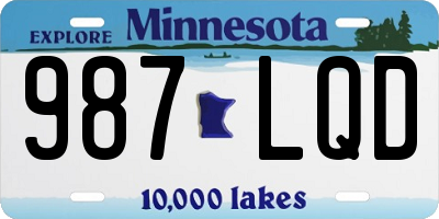 MN license plate 987LQD