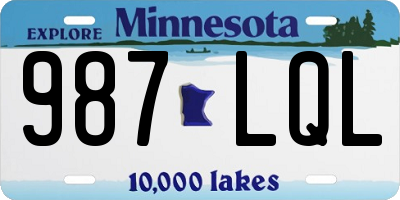 MN license plate 987LQL