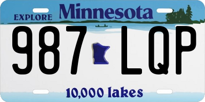 MN license plate 987LQP