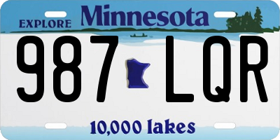 MN license plate 987LQR