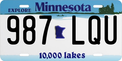 MN license plate 987LQU
