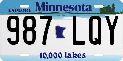MN license plate 987LQY