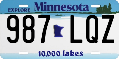 MN license plate 987LQZ