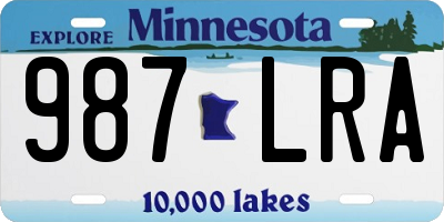 MN license plate 987LRA
