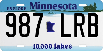 MN license plate 987LRB
