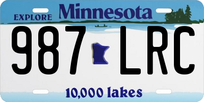 MN license plate 987LRC