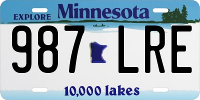 MN license plate 987LRE
