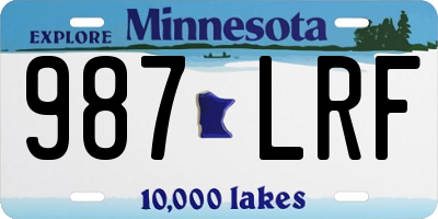 MN license plate 987LRF