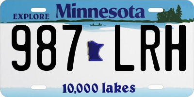 MN license plate 987LRH