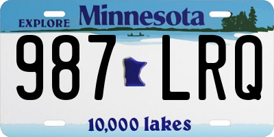 MN license plate 987LRQ