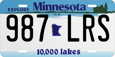 MN license plate 987LRS