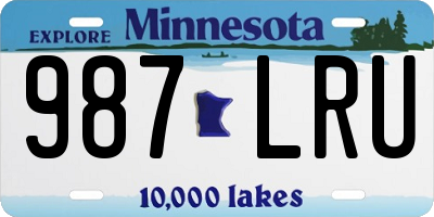 MN license plate 987LRU