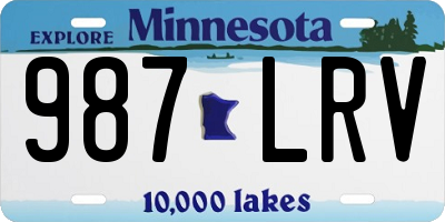 MN license plate 987LRV