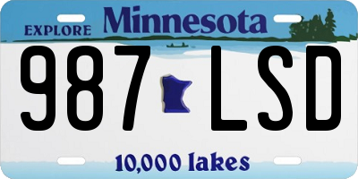 MN license plate 987LSD
