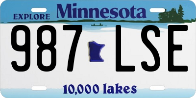 MN license plate 987LSE