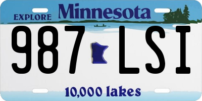 MN license plate 987LSI