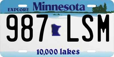 MN license plate 987LSM