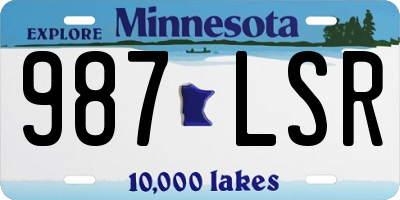 MN license plate 987LSR