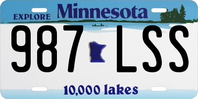 MN license plate 987LSS