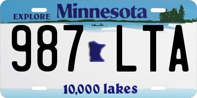 MN license plate 987LTA