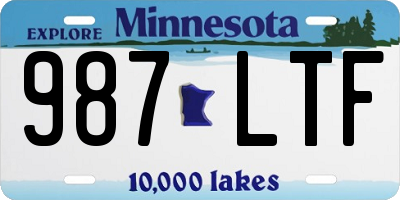 MN license plate 987LTF