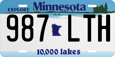 MN license plate 987LTH