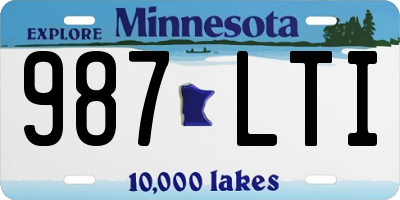MN license plate 987LTI