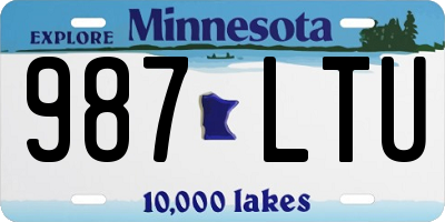 MN license plate 987LTU