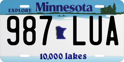 MN license plate 987LUA
