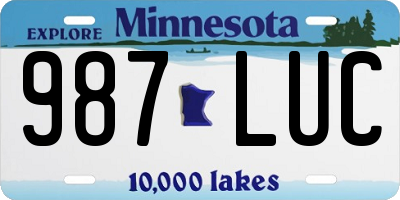 MN license plate 987LUC