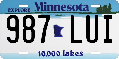 MN license plate 987LUI