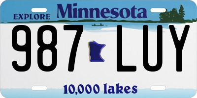 MN license plate 987LUY