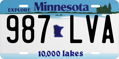 MN license plate 987LVA