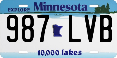 MN license plate 987LVB