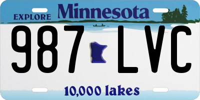 MN license plate 987LVC