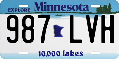 MN license plate 987LVH