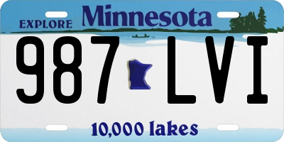 MN license plate 987LVI
