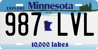 MN license plate 987LVL