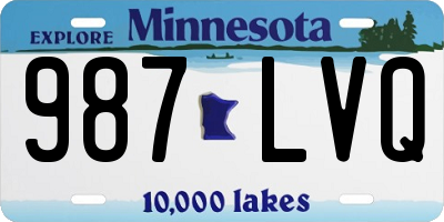 MN license plate 987LVQ