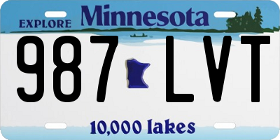 MN license plate 987LVT